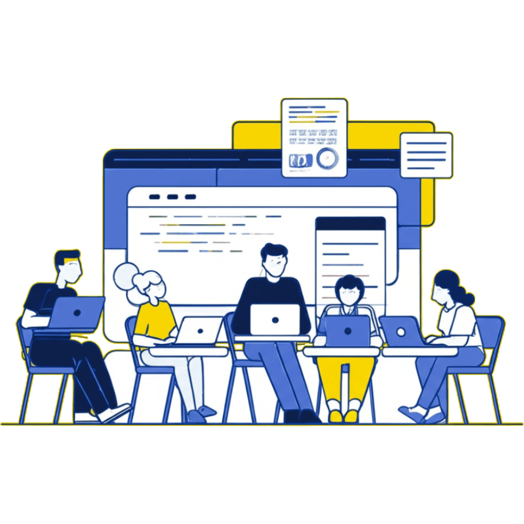 Ilustrasi Belajar Bootcamp Techne Academy